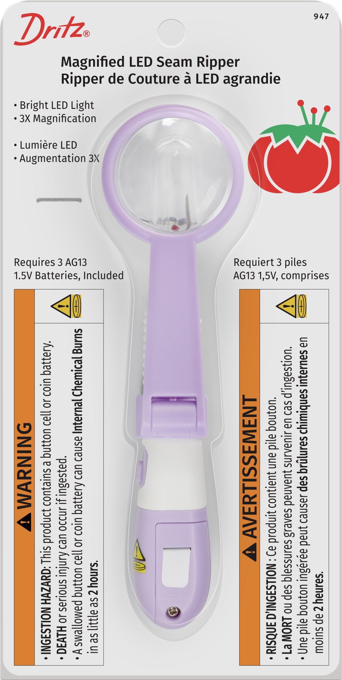 Dritz découd-vite LED loupe pour fil couture
