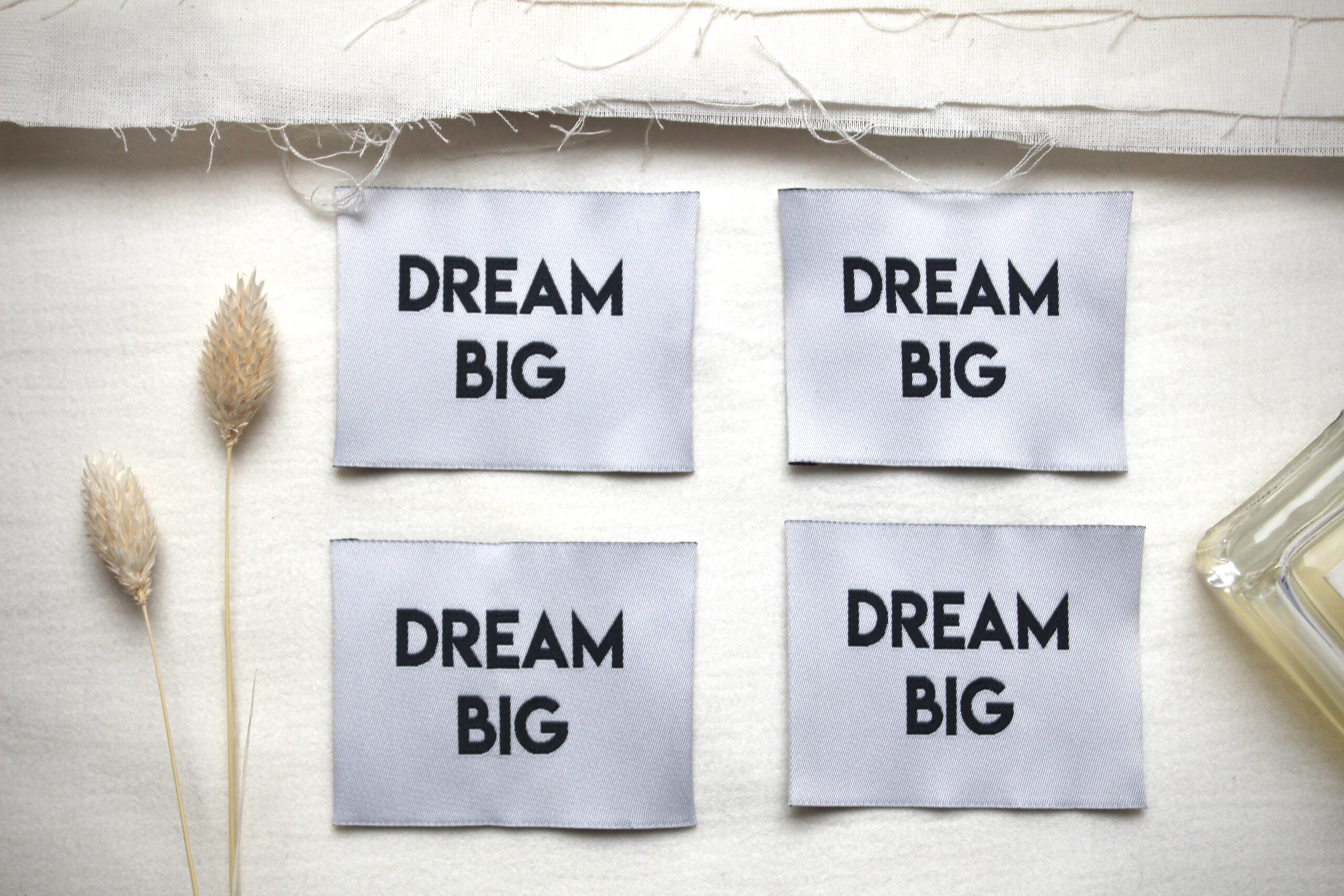 La Petite Maison Couture DREAM BIG étiquettes tissées x4 marine