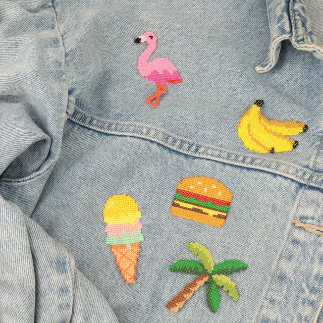 Bohin Patchs et bijoux Cactus patch thermocollant pixel