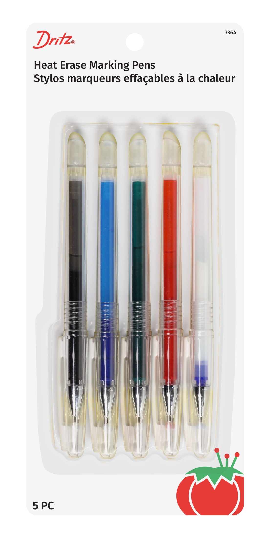 Dritz feutres marquage effaçables chaleur 5 couleurs
