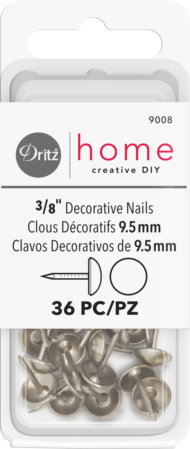 Dritz Clous décoratifs nickel lisse 10 mm 36 pièces