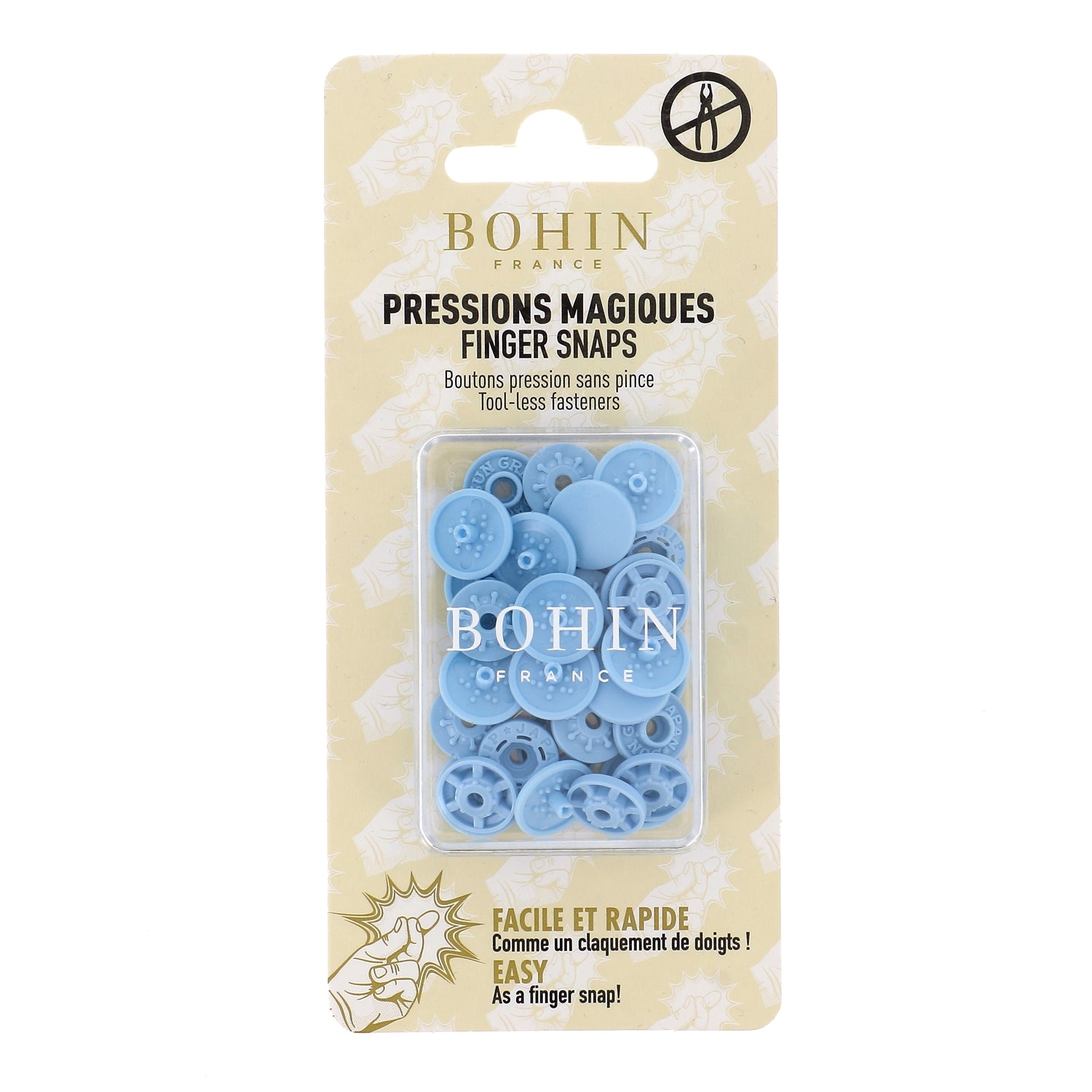 Bohin pressions magiques bouton pression rose 13 mm x8