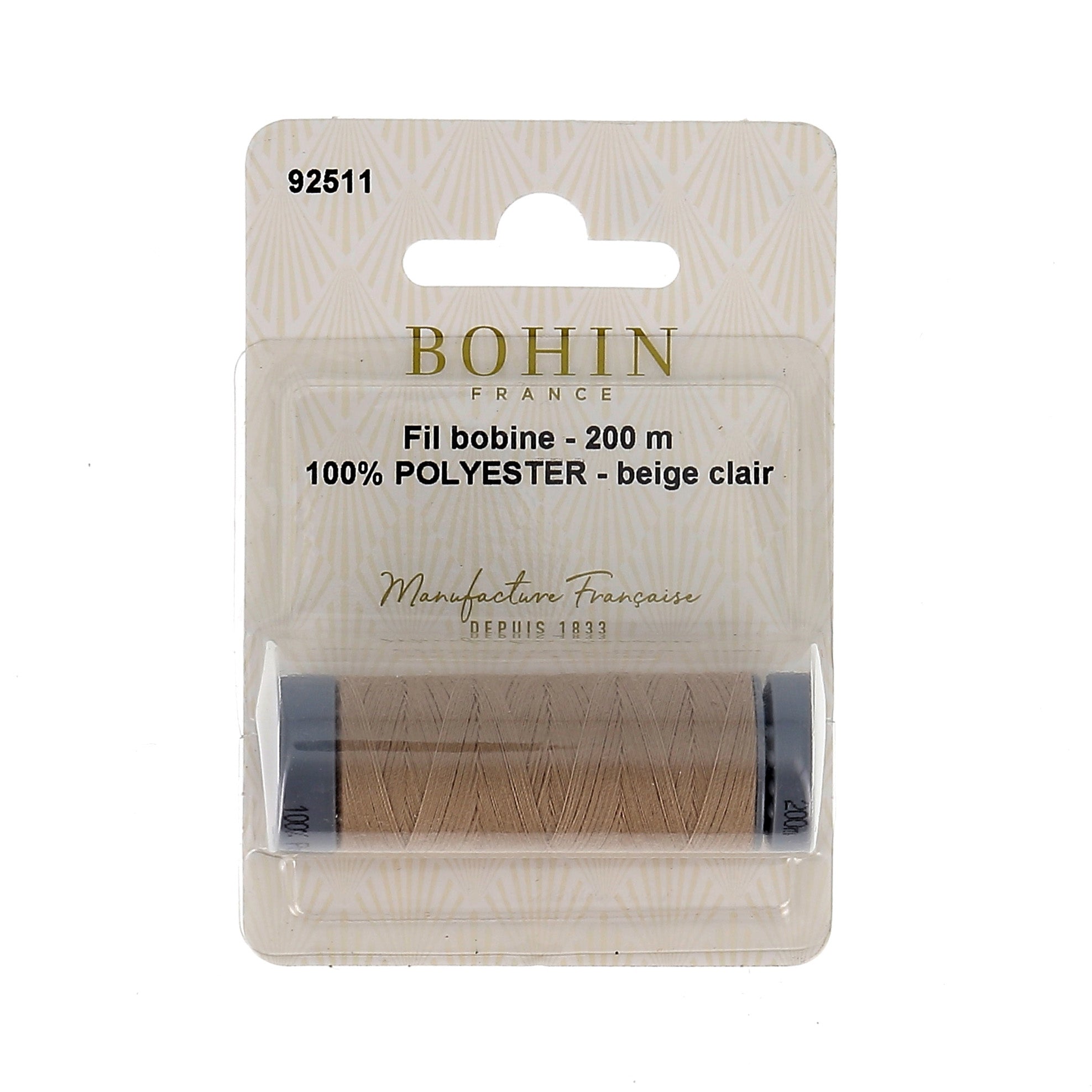 Bohin Fils Fil à coudre polyester 200 m Noir