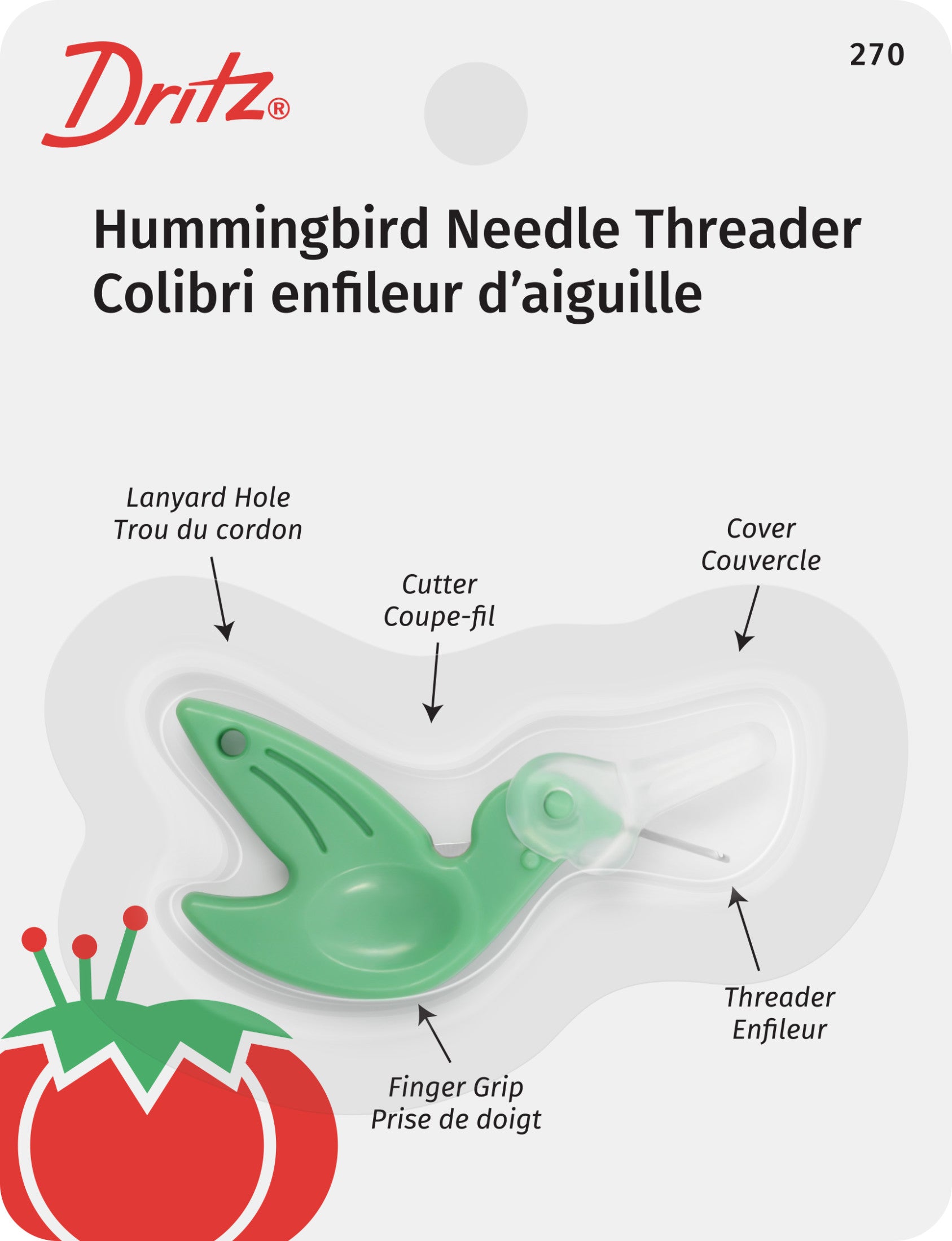 Dritz 270 Enfile-Aiguille Colibri avec Coupe-Fil