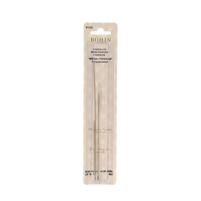 Bohin Aiguilles poupées 90/130/178 mm x3 réparation