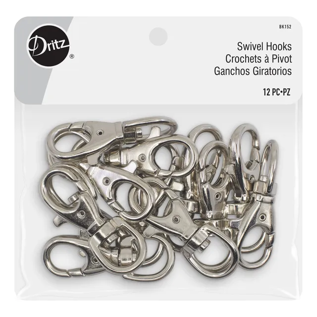 Dritz Fasteners & Closures mousquetons pivotants nickel 63mm x12