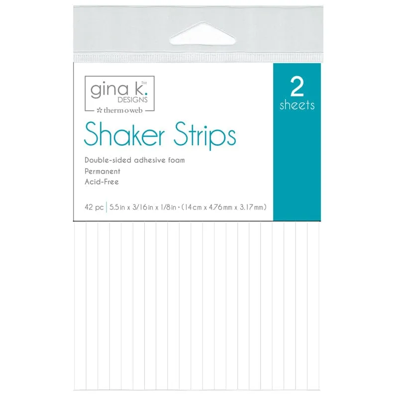 Gina K. Designs mousse adhésive Shaker Strips blanc x42