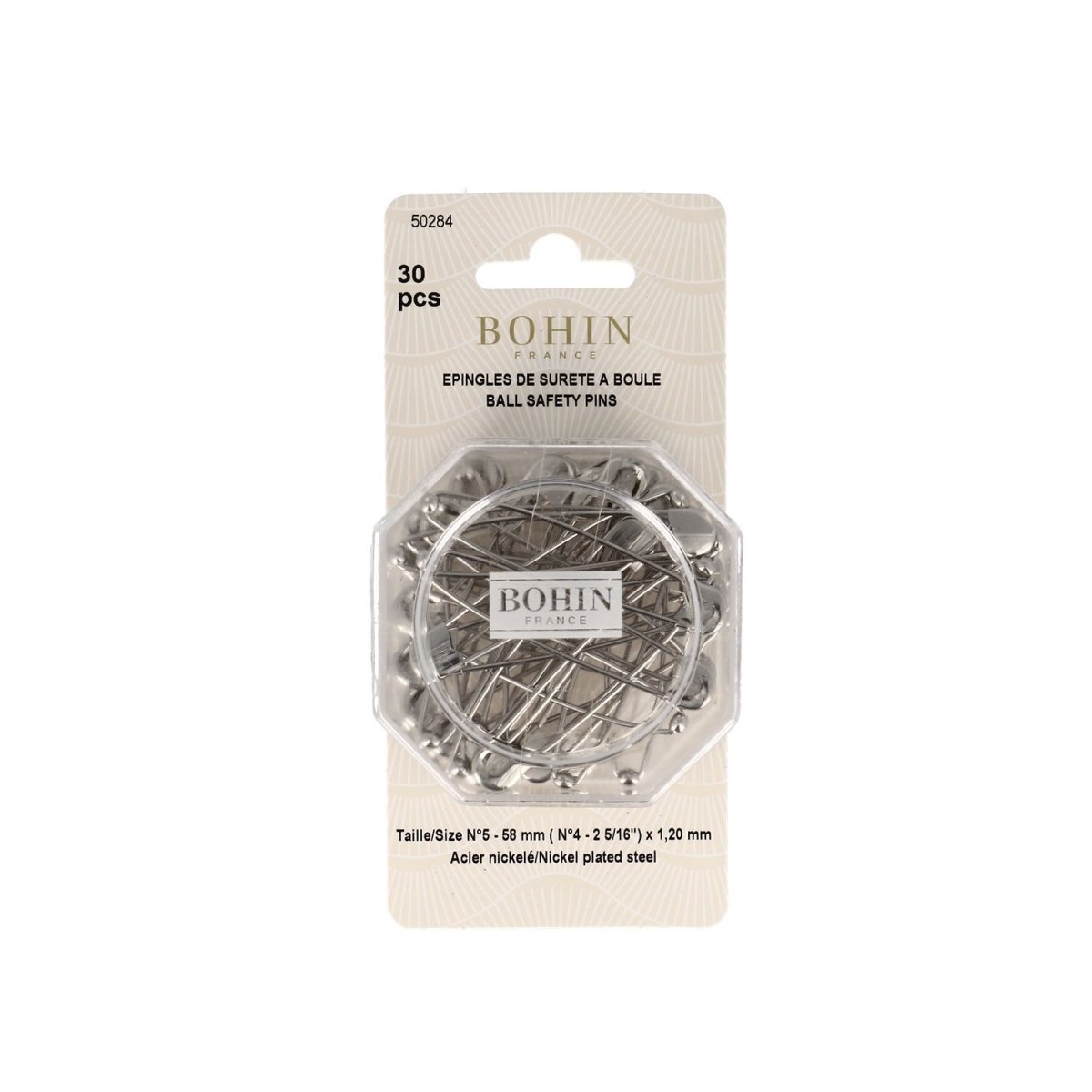 Bohin Épingles nourrice boule 52 mm boîte 35 N°4