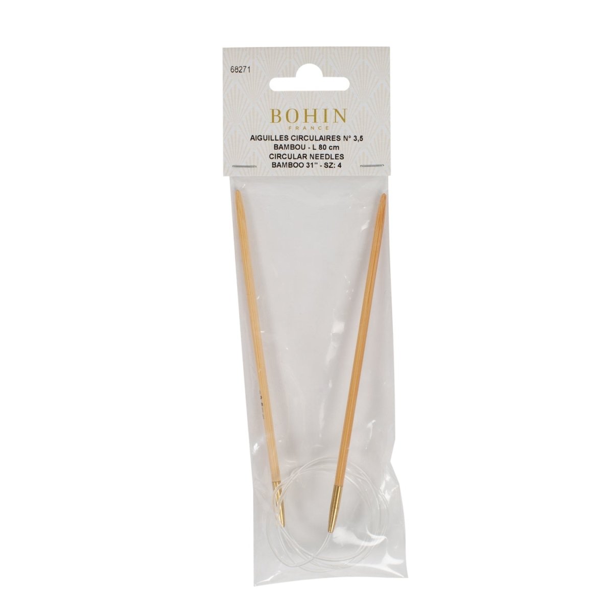 Bohin aiguilles circulaires bambou 80 cm n°5