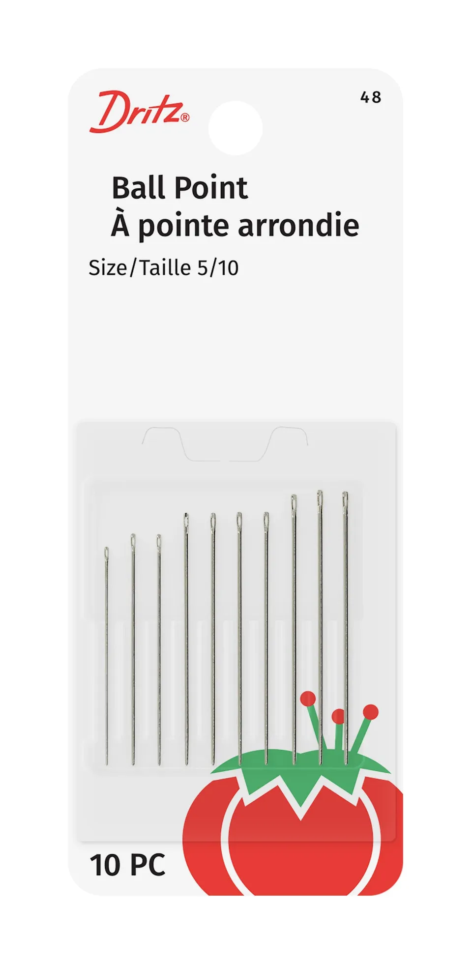 Dritz Needles & Accessories aiguilles main bout rond 5/10 x10 jersey