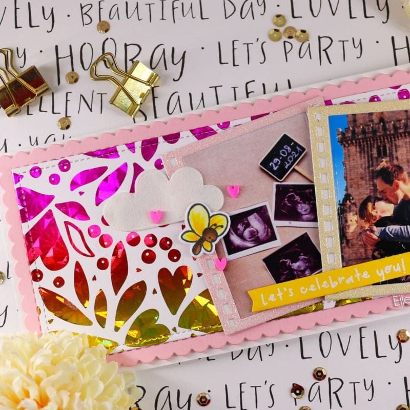 HeatnBond Deco Foil Love Blooms feuille toner slimline x6