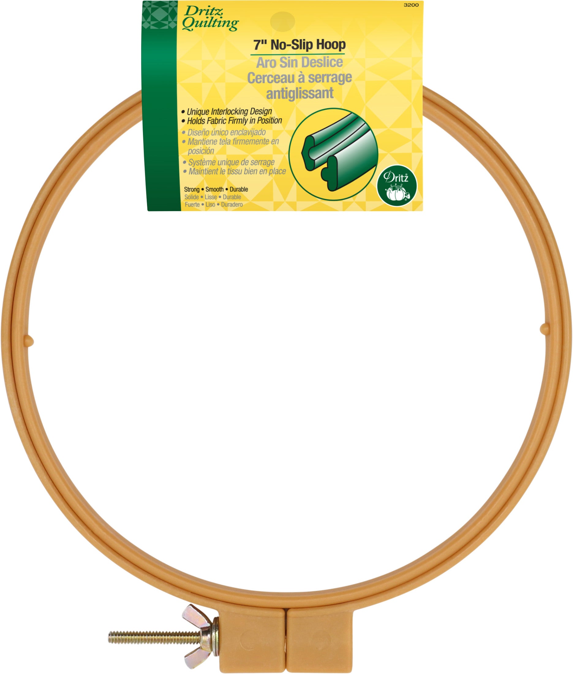 Dritz Clothing Care Cercle Broderie Antiglisse 10" Plastique