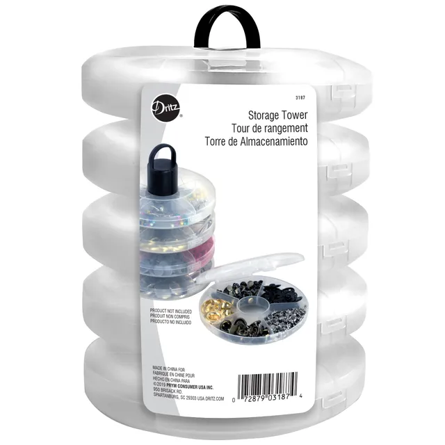 Dritz Storage Tower boîte rangement couture 5 pots mercerie