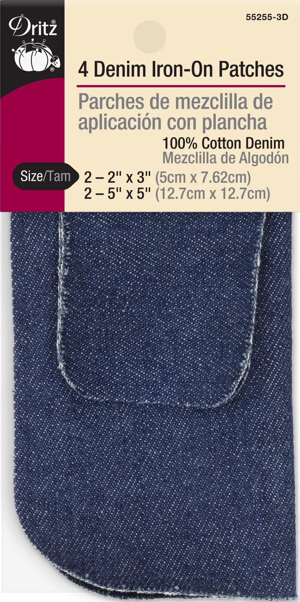 Dritz patchs jean thermocollants bleu foncé x4