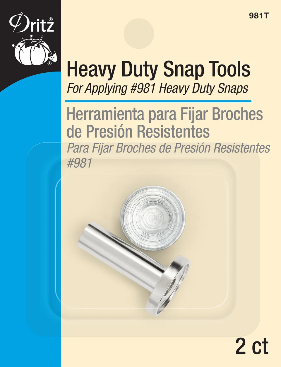 Dritz pince pose bouton pression fort 981T