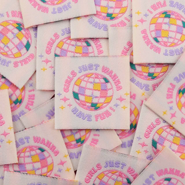 Bohin Étiquettes à coudre Girls just wanna have fun étiquette