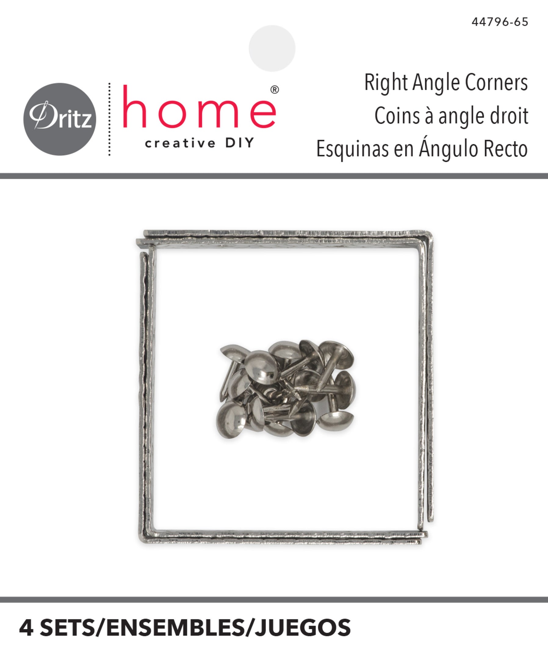Dritz Home coins d'angle métal laiton antique x4