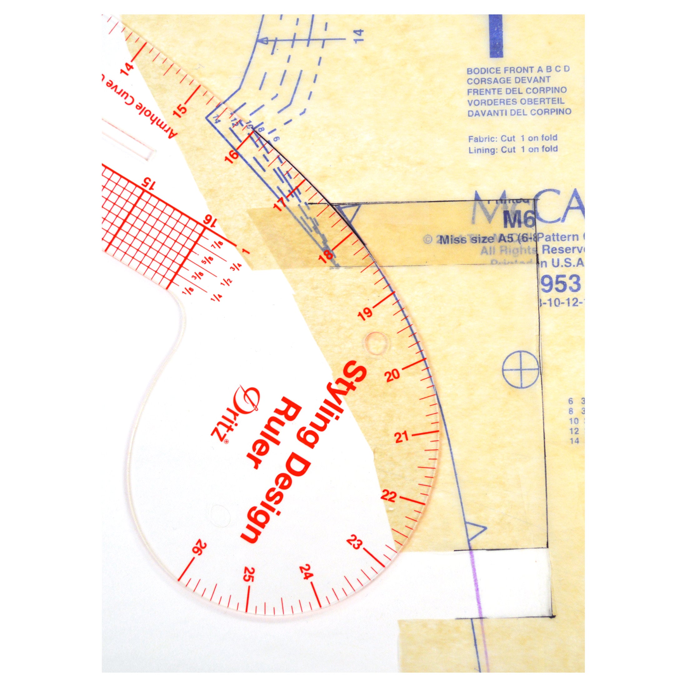 Dritz Marking & Measuring 832 règle couture patron 4 en 1