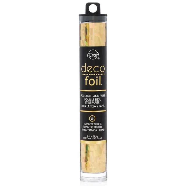 HeatnBond Deco Foil Feuille transfert Gold Shattered Glass 5 feuilles