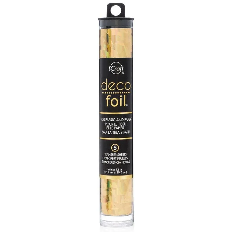 HeatnBond Deco Foil Feuille transfert Gold Shattered Glass 5 feuilles