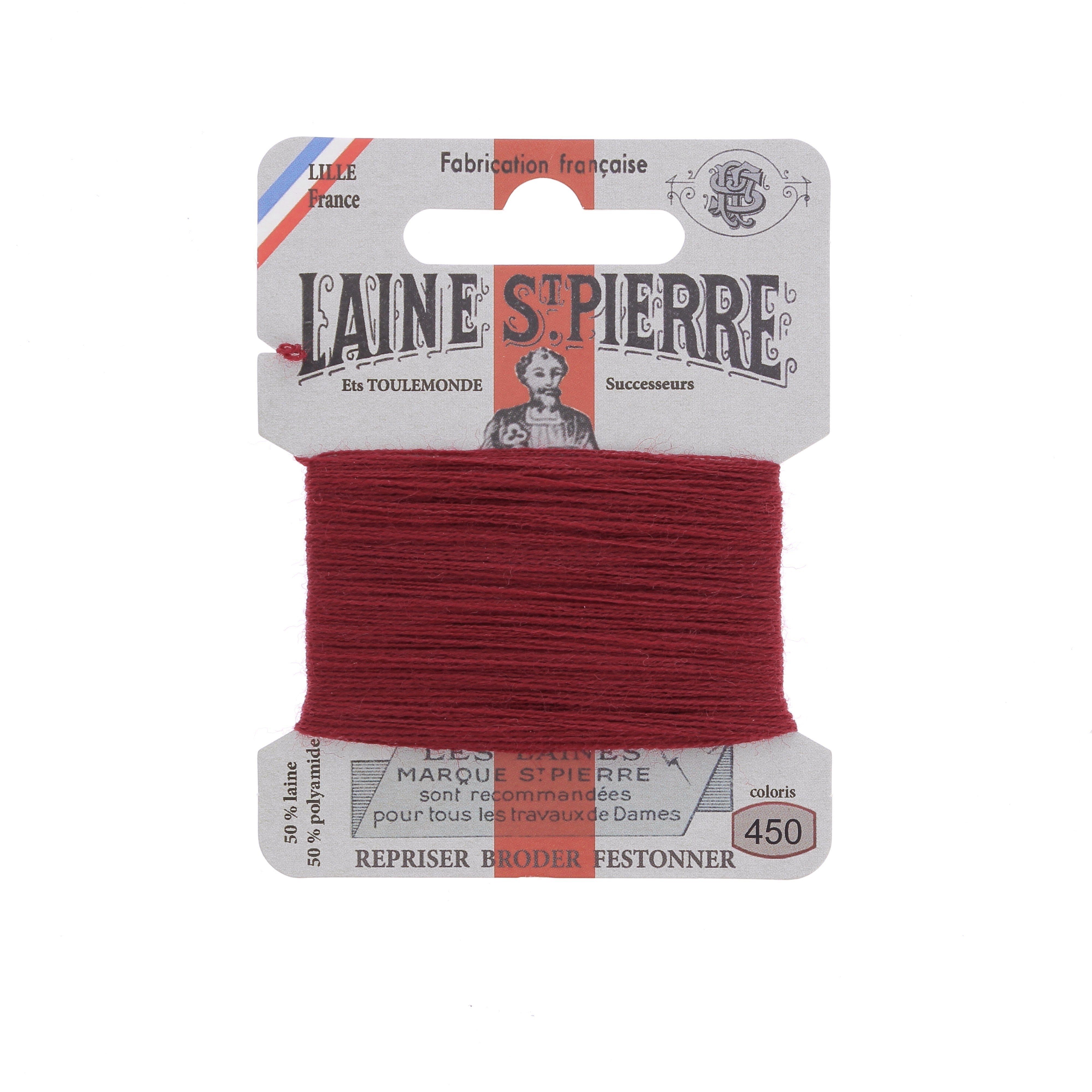 Laine St Pierre fil à broder rouille 464 rouge