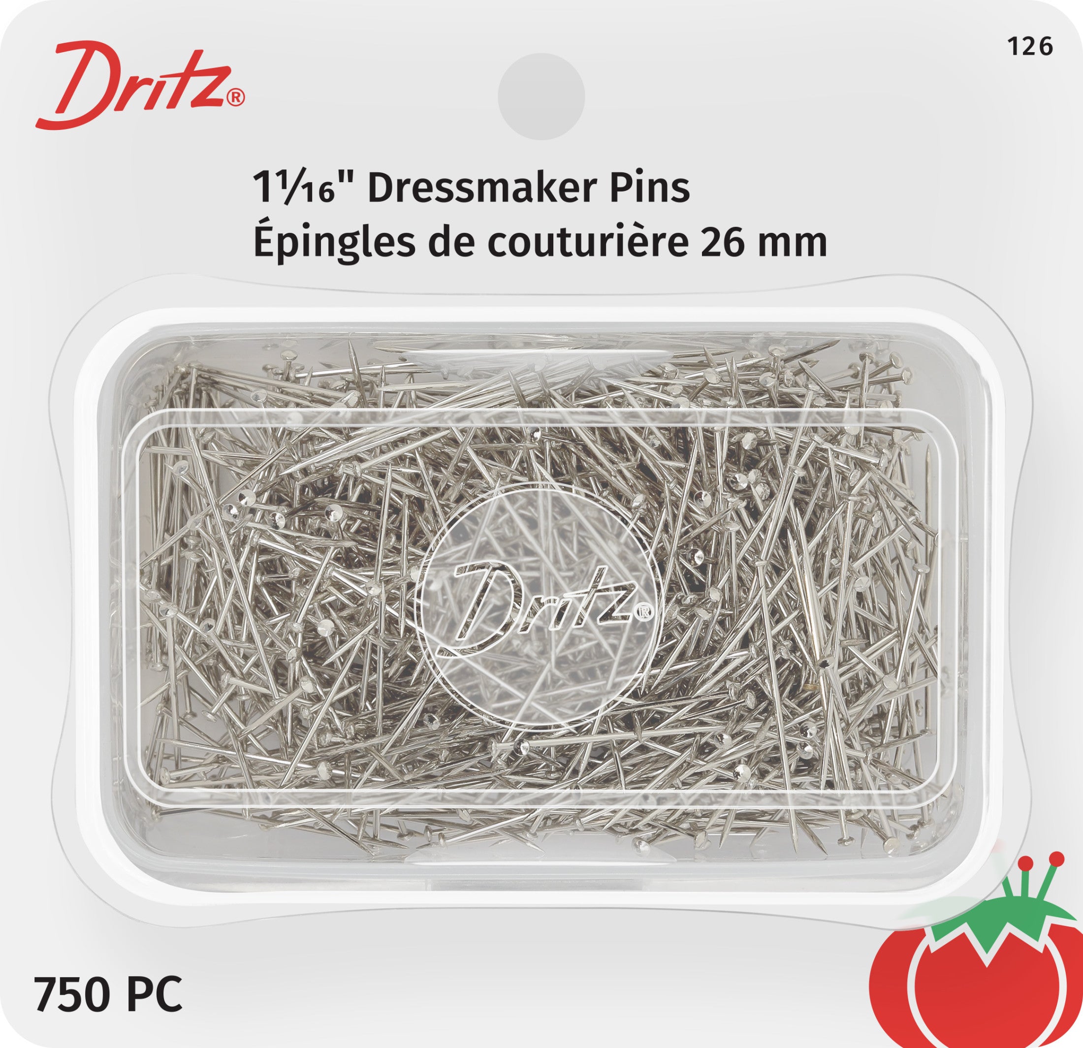 Dritz 126 épingles couturière nickel 27 mm 750 pcs