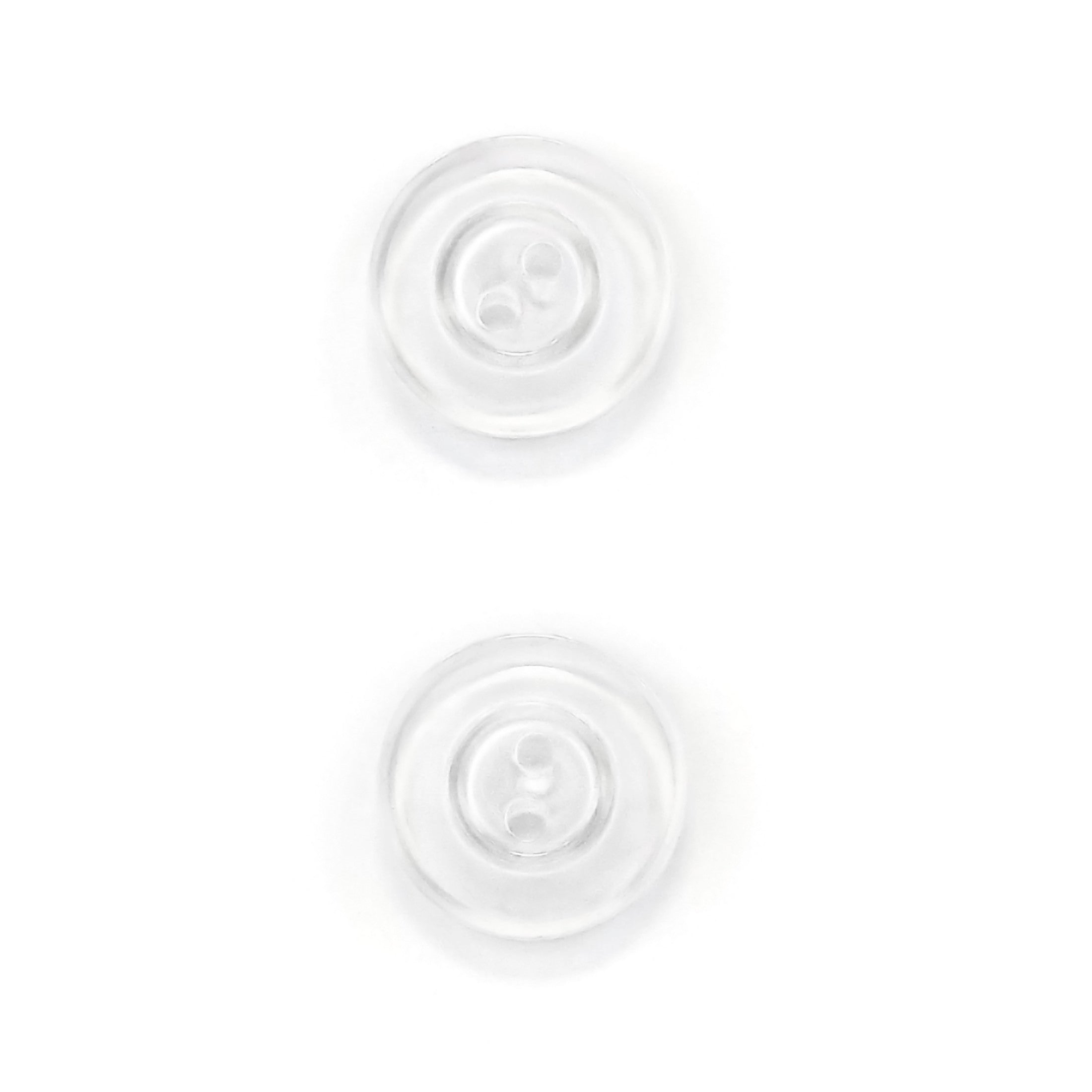 Dritz boutons transparents 17 mm x16 2 trous