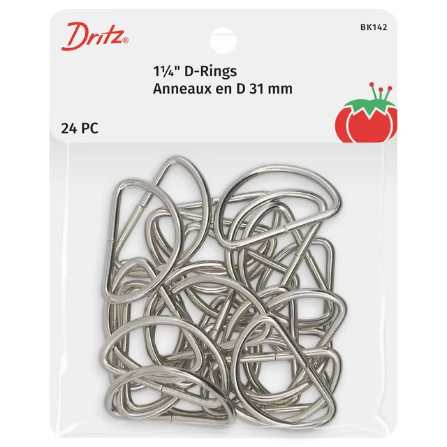 Dritz anneaux en D nickel 32 mm x24