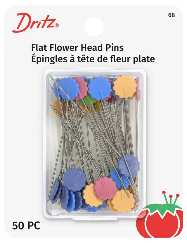 Dritz 68 épingle tête fleur plate assorties 50 mm 50 pcs