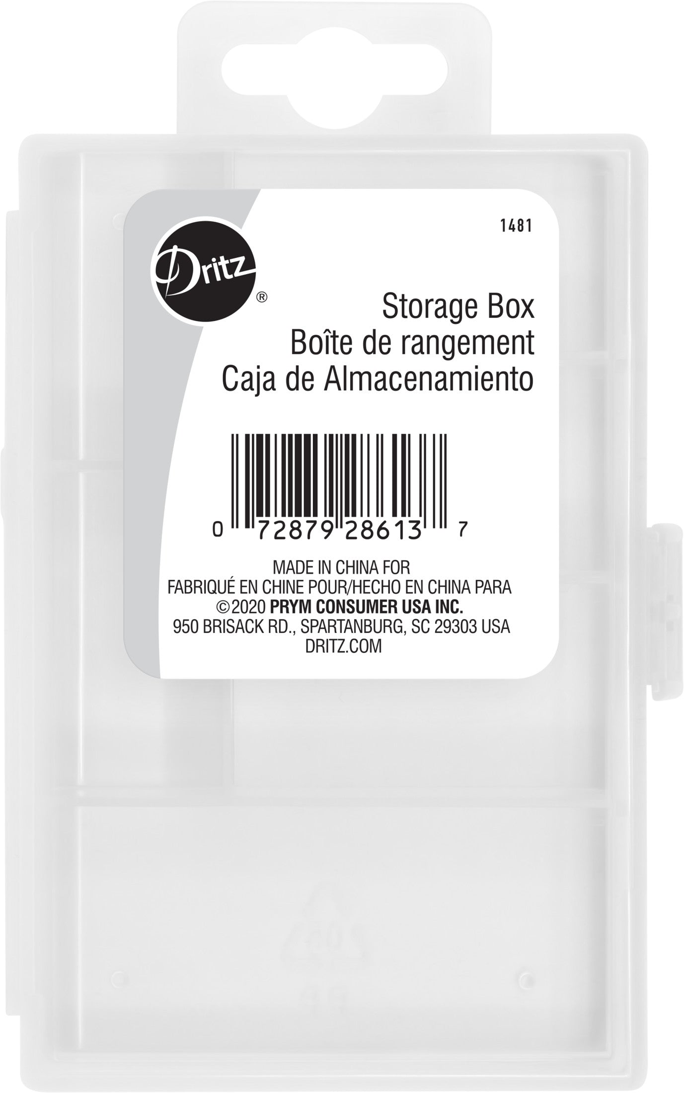 Dritz Boîte de Rangement 3x4" Plastique Transparent 6 Casiers