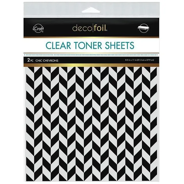 Deco Foil Clear Designer feuille toner Chic Chevrons 2 feuilles
