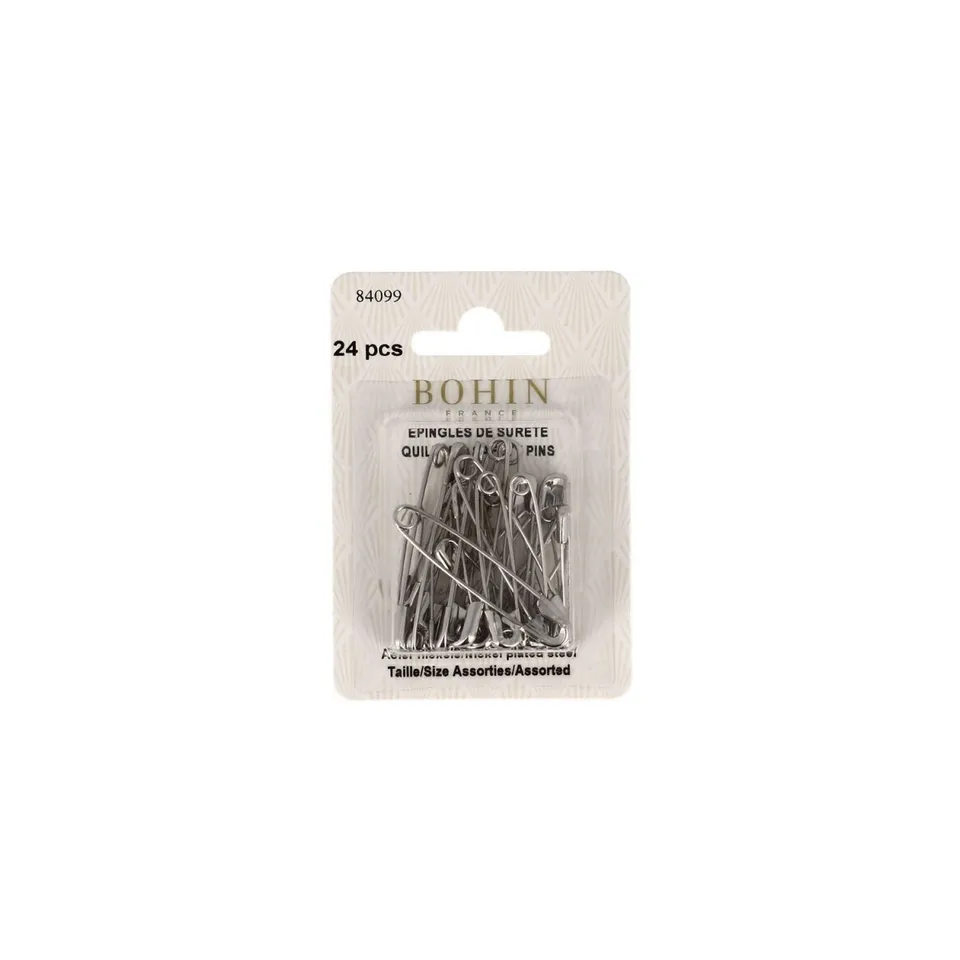 Bohin Nina épingles à nourrice assortiment 24 N°2 à N°4