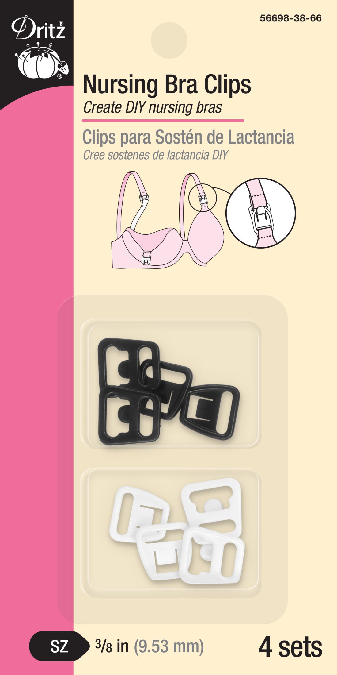 Dritz Clothing Care clips allaitement noir blanc 4
