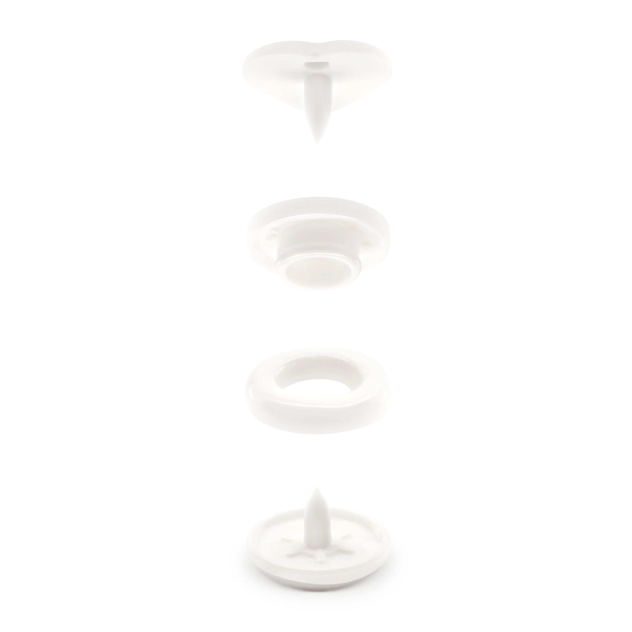 Dritz Boutons Pression Cœur Rouge Plastique 12 pcs