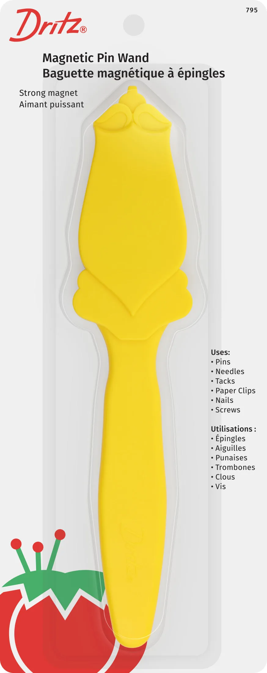 Dritz baguette magnétique verte ramasse-épingles
