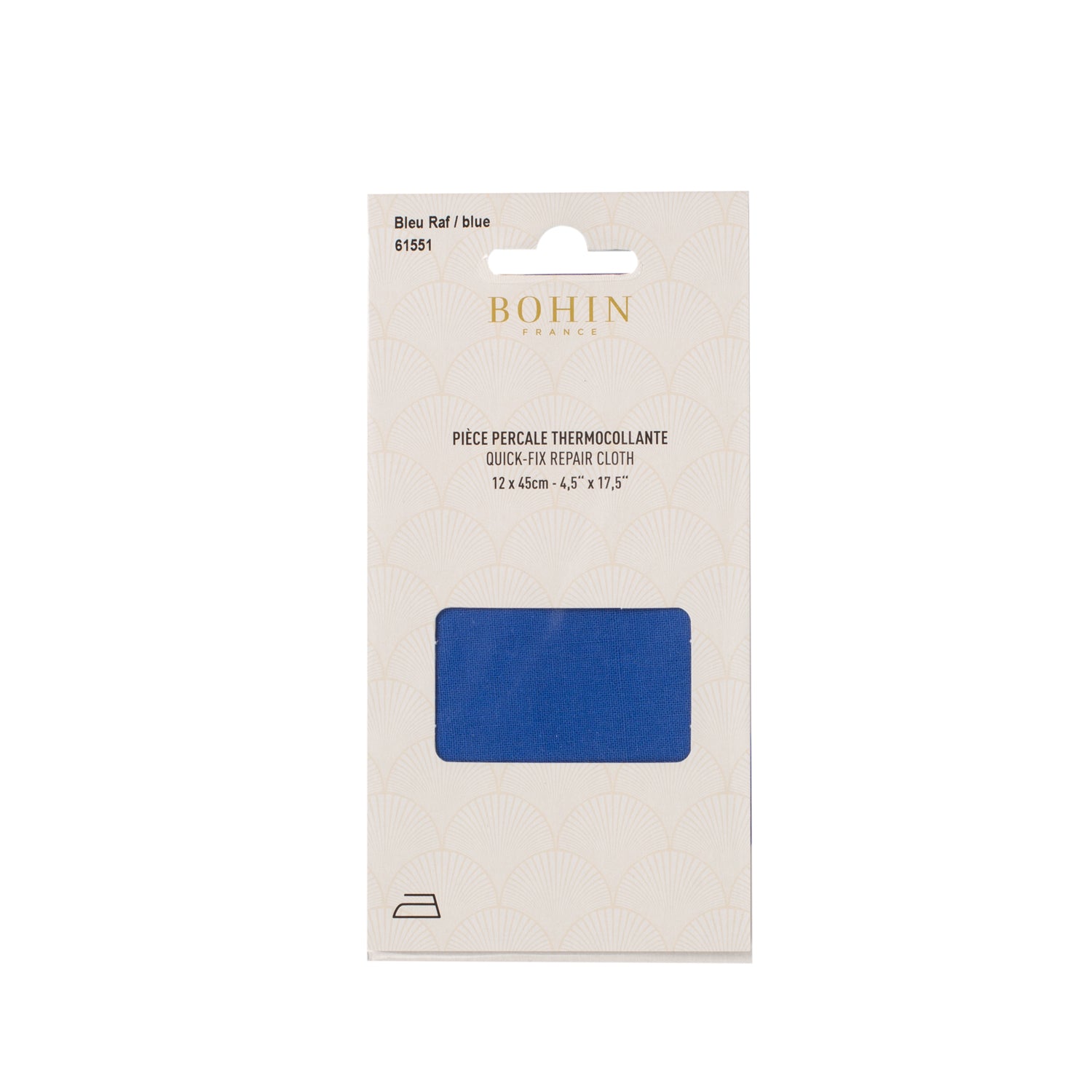 Bohin Renforts percale thermocollante 12x45 cm Noir
