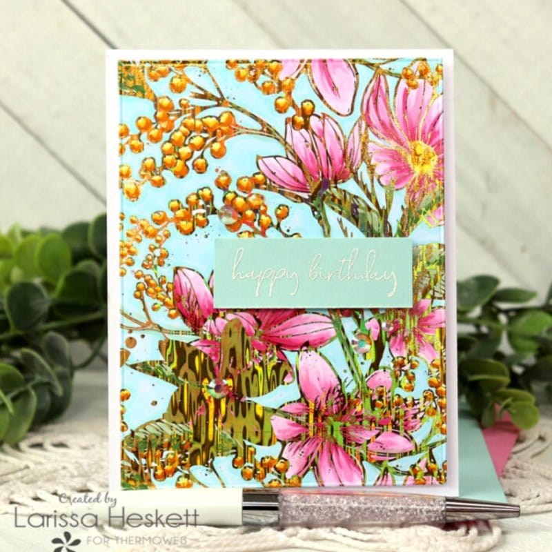 HeatnBond Deco Foil feuille transfert Firelight 15x15 cm x12