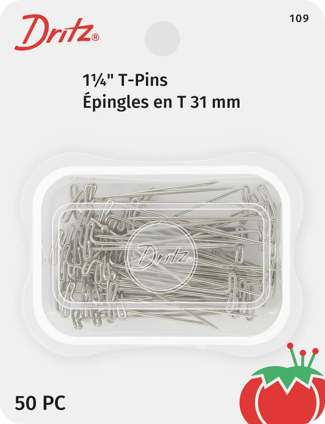 Dritz Épingles en T Nickel 32 mm 50 Pièces