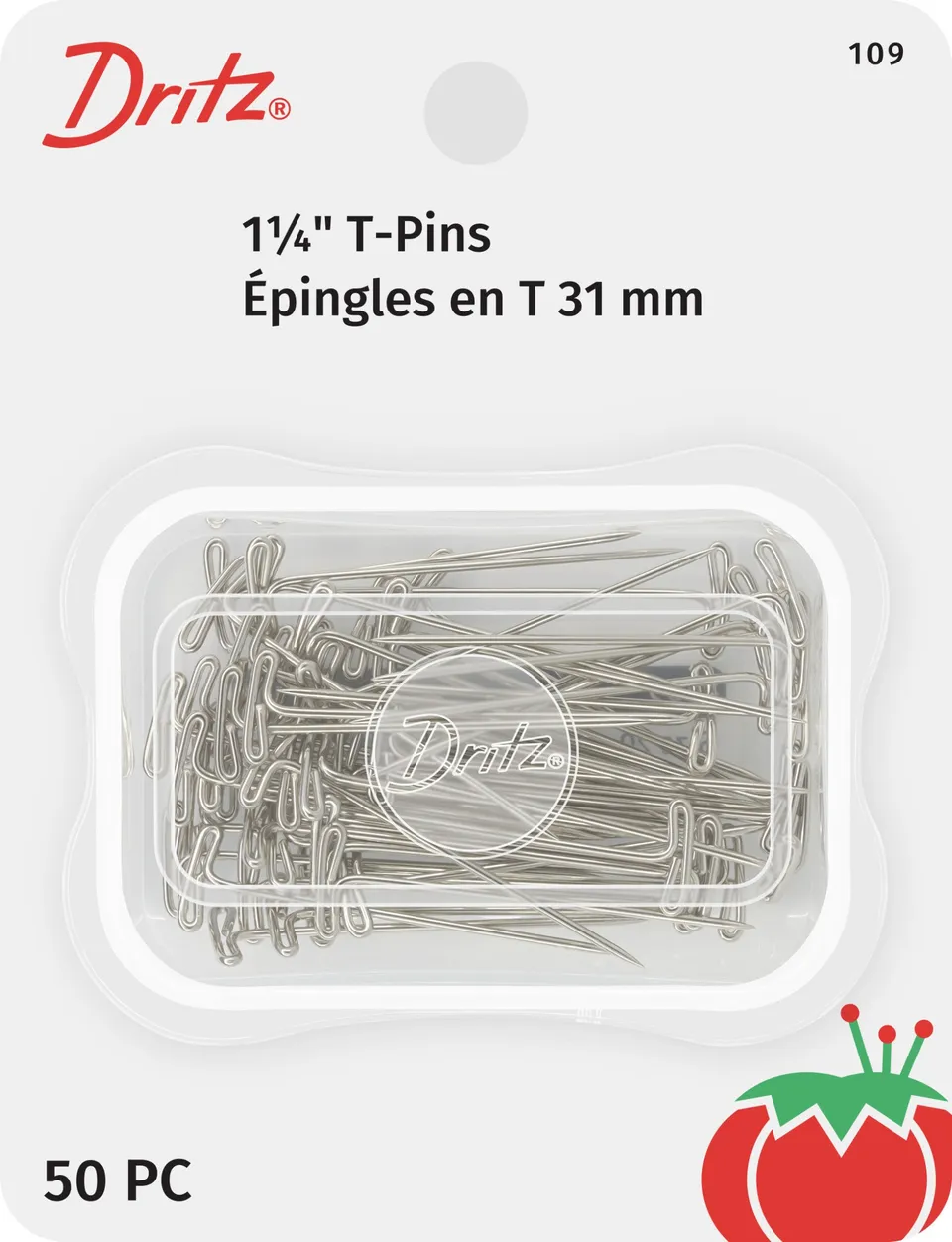Dritz Épingles en T Nickel 32 mm 50 Pièces