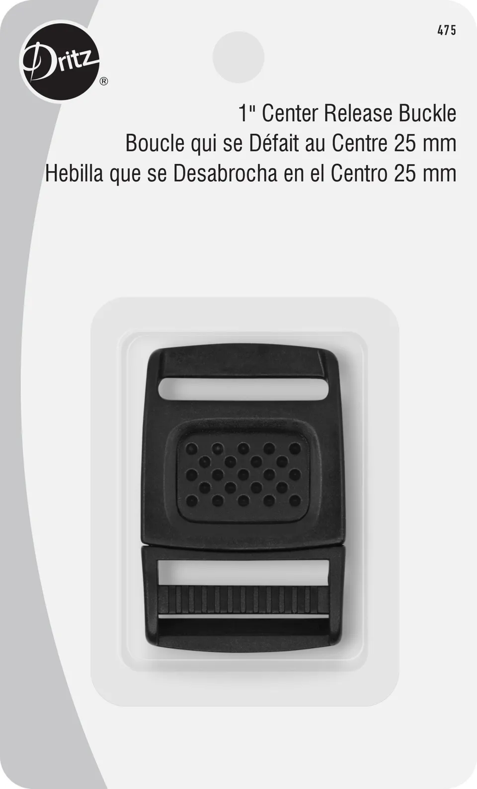 Dritz 475 boucle plastique noire sangle 25 mm