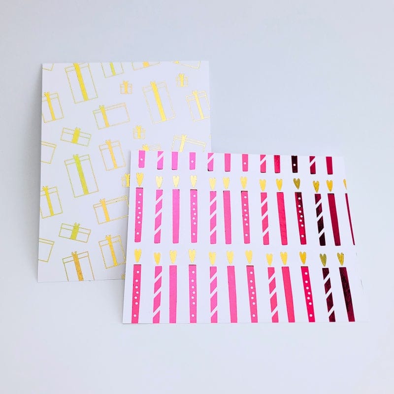 HeatnBond Deco Foil Birthday Wish cartes toner x8 A2