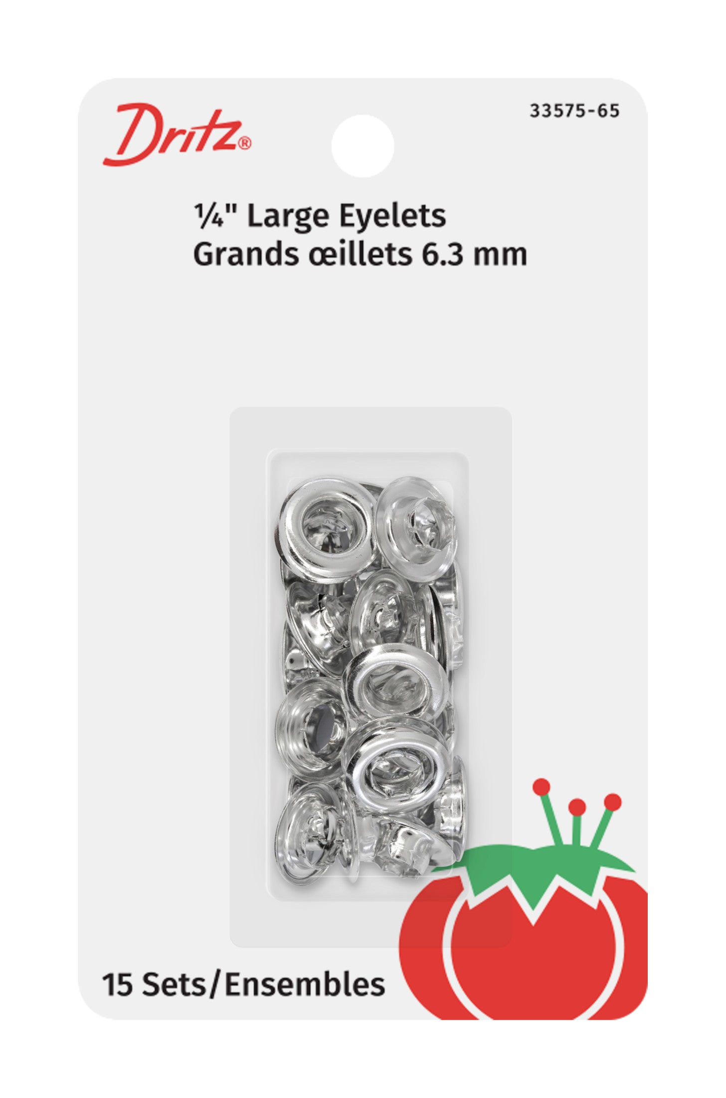 Dritz œillets nickel 6 mm 15 paires