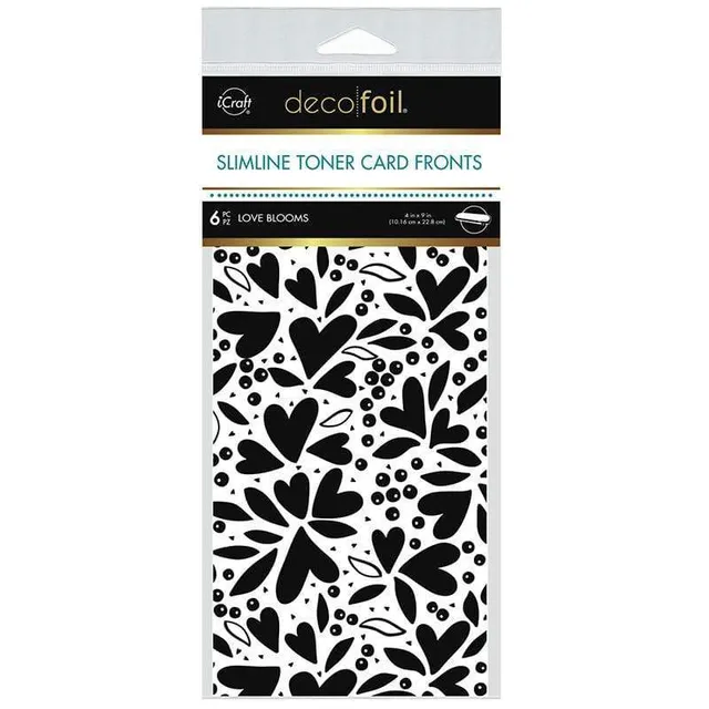 HeatnBond Deco Foil Love Blooms feuille toner slimline x6