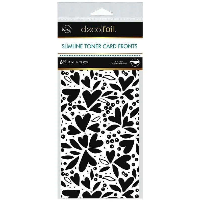 HeatnBond Deco Foil Love Blooms feuille toner slimline x6