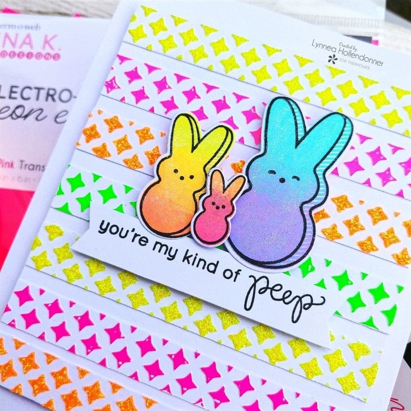 Rina K. Designs Neon Enamel transfert Screamin Green 12 feuilles
