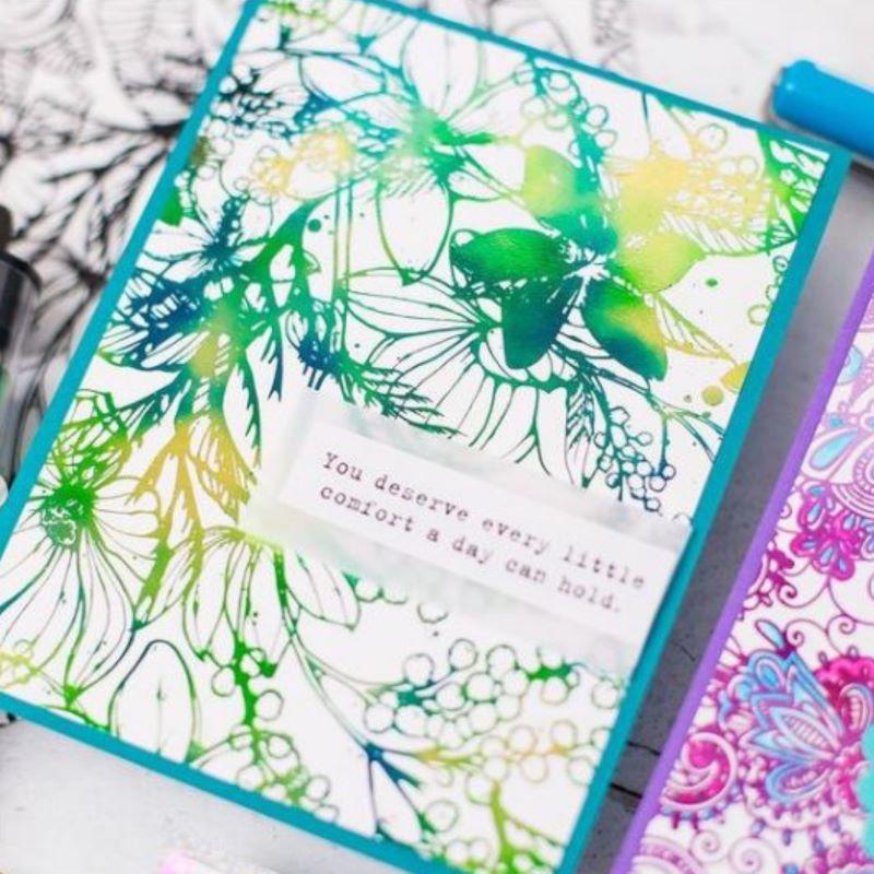 Unity Wild Garden toner card fronts papier foil 8 feuilles