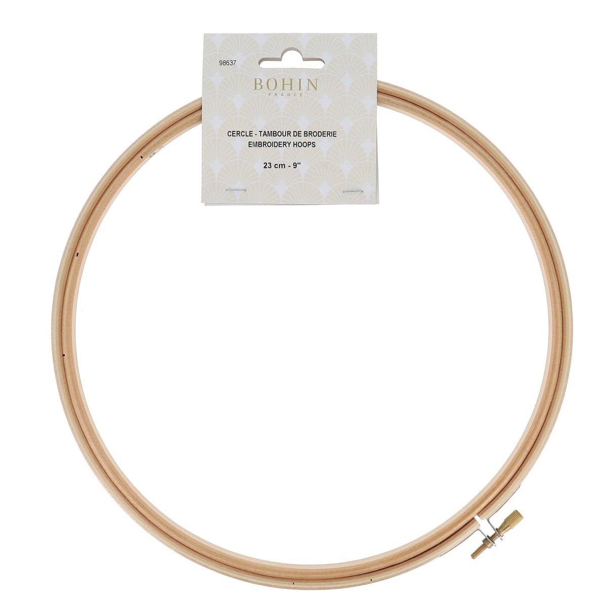 Bohin Cercle à broder bois 12,5 cm tambour réglable