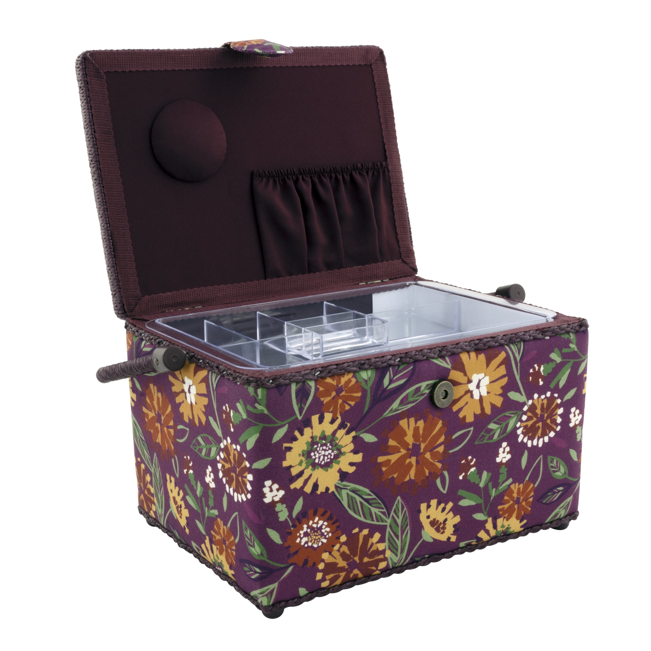 Dritz Sewing Baskets panier couture rectangulaire grand noir mercerie