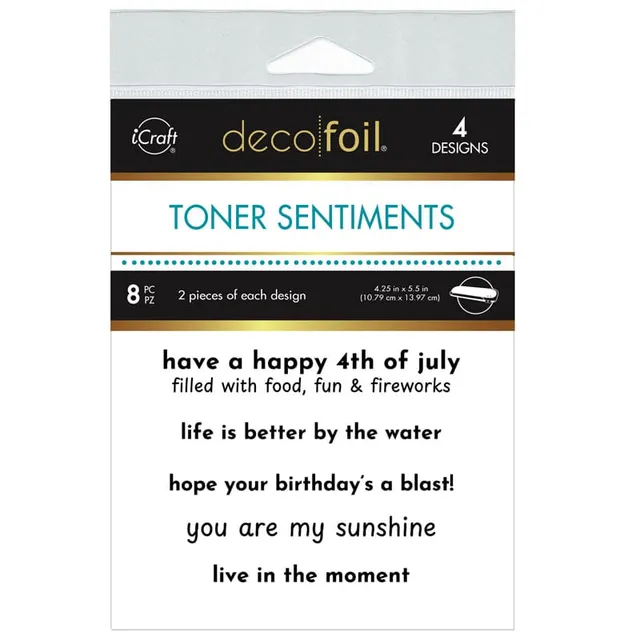 HeatnBond Deco Foil Toner Summertime carte à foiler A2 8 feuilles