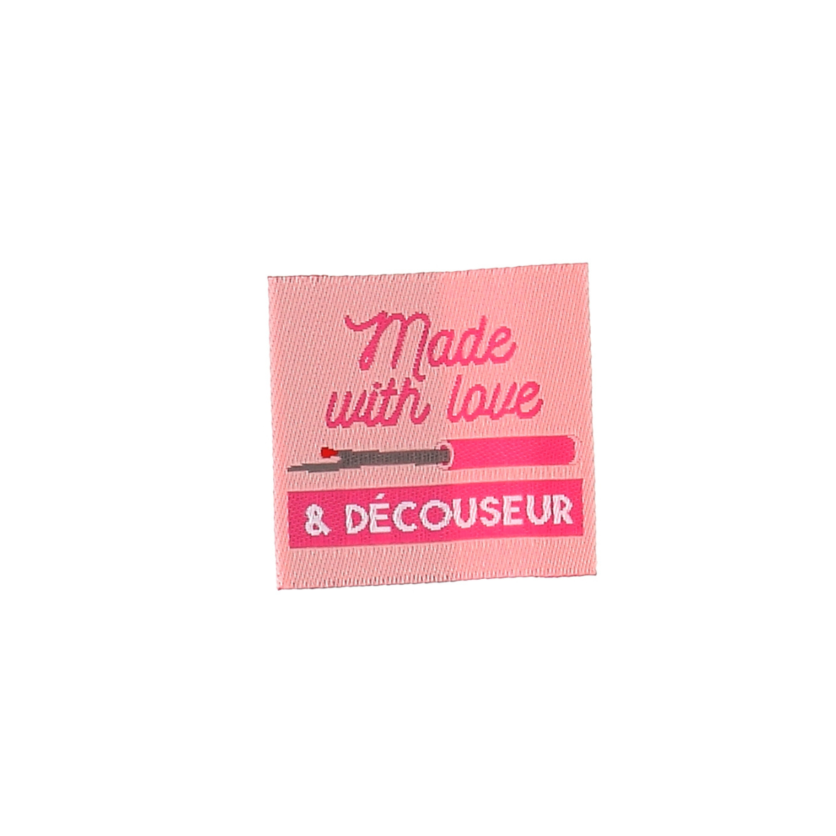 Bohin Étiquettes Àtiquette Made with love étiquette 3,5 cm